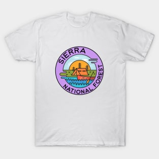 Sierra National Forest California Camping Canoe T-Shirt